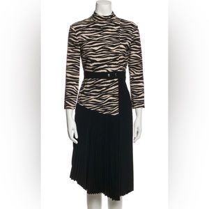 ALC Pleated Animal Print Dress. Like new. Perfect for the holidays!
